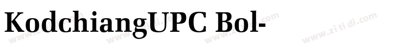 KodchiangUPC Bol字体转换 KodchiangUPC Bol字体转换